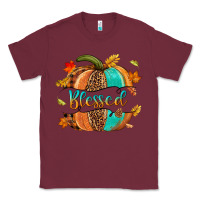 Burgundy Blessed pumpkin Classic Tee - NancyCooperArtShop