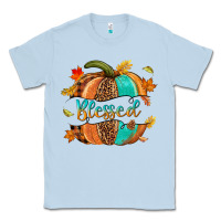Dusty Blue Blessed pumpkin Classic Tee - NancyCooperArtShop