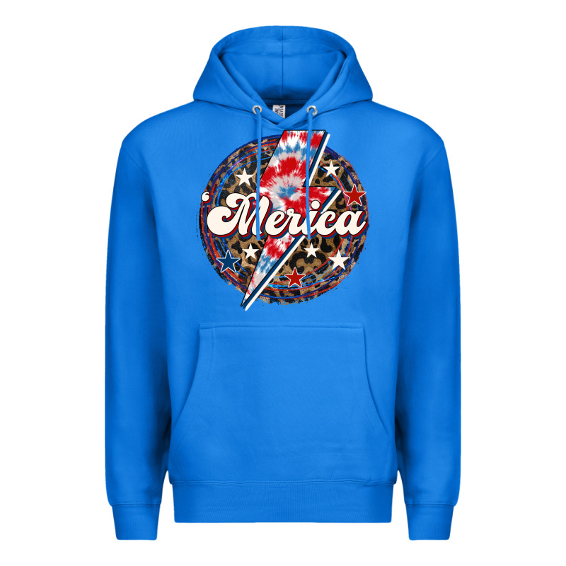 Western Merica Patriotic 4th Of July Premium Hoodie by LillyAllenDesigns | Teevron