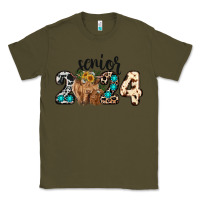 Army Green Western Senior 2024 cow Classic Tee - RanaPortraitStore