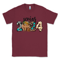Burgundy Western Senior 2024 cow Classic Tee - RanaPortraitStore