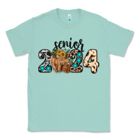 Seafoam Western Senior 2024 cow Classic Tee - RanaPortraitStore