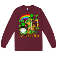 Burgundy St. Patrick's My 1st St. Patrick's Day Long Sleeve Tee - OliviaCreatesArt