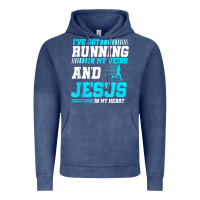 Vintage Denim Christian Runner Half Marathon Running Race Jesus Gift Vintage Hoodie - trangStudio