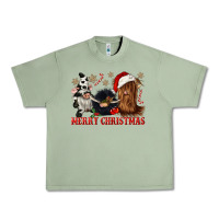 Oil Green merry christmas heifer cow gnomies Urban Heavy Tee - CowGirlArtShop