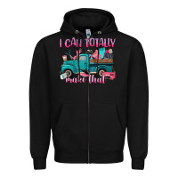 Black i can totally make that Zipper Hoodie - Artiststas