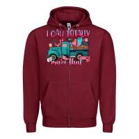 Burgundy i can totally make that Zipper Hoodie - Artiststas