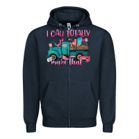Navy i can totally make that Zipper Hoodie - Artiststas