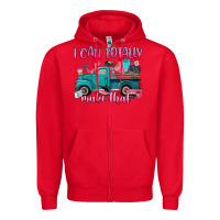 Red i can totally make that Zipper Hoodie - Artiststas