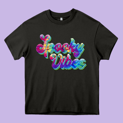 Spooky Vibes Heavy Core Tee Designed By Jahusdesignshop