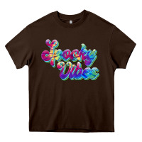 Chocolate Brown spooky vibes Heavy Core Tee - JahusDesignShop