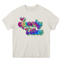 Cream spooky vibes Heavy Core Tee - JahusDesignShop