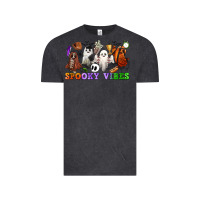 Vintage Black spooky vibes sports ghosts Vintage Tee - CowGirlArtShop