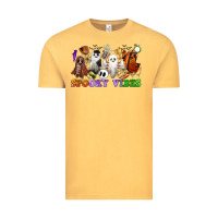 Vintage Mustard spooky vibes sports ghosts Vintage Tee - CowGirlArtShop