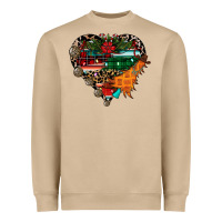 Mushroom festive western christmas heart Heavyweight Sweatshirt - CowhideDigitalArt