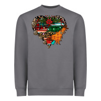 Storm festive western christmas heart Heavyweight Sweatshirt - CowhideDigitalArt