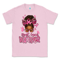 Bubblegum Pink brest cancer warrior afro messy bun Classic Tee - texasbilliewilder