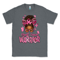 Brest Cancer Warrior Afro Messy Bun Classic Tee | Teevron