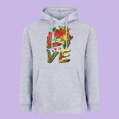 Juneteenth Love Heavyweight Hoodie Designed By Barkaloodesign