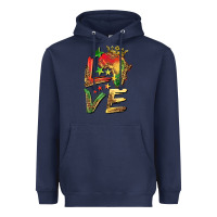 Navy juneteenth love Heavyweight Hoodie - BarkalooDesign