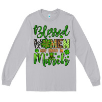 Moon Dust St. Patrick's Blessed women are born in March Long Sleeve Tee - OliviaCreatesArt