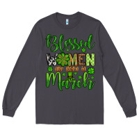 Smoke St. Patrick's Blessed women are born in March Long Sleeve Tee - OliviaCreatesArt
