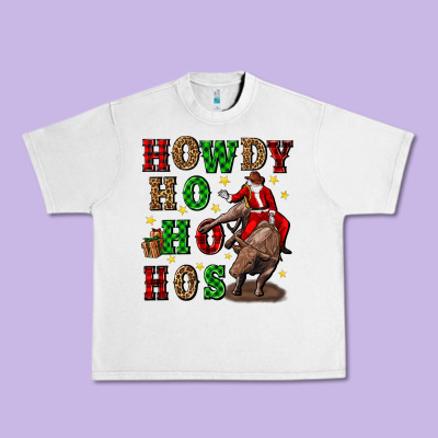 Howdy Ho Ho Hos Christmas Urban Heavy Tee Designed By Cowgirlartshop
