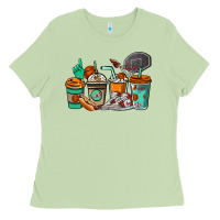 Matcha Basketball coffee cups Ladies Tee - NancyCooperArtShop