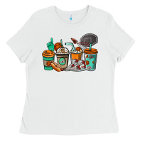 White Basketball coffee cups Ladies Tee - NancyCooperArtShop