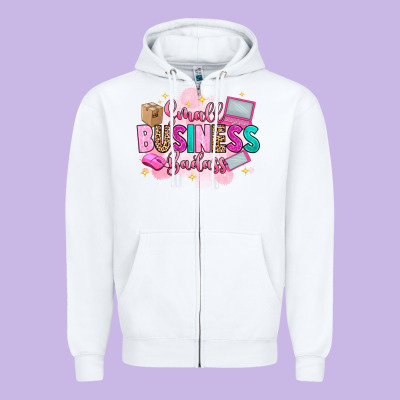 Small Business Badass Zipper Hoodie Designed By Artiststas
