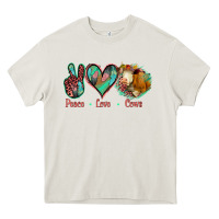 Cream Peace Love Cows Heavy Core Tee - Bettercallsaul