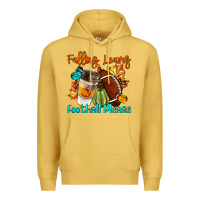 Antique Gold Falling Leaves Football Please Premium Hoodie - LillyAllenDesigns