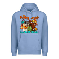 Colony Blue Falling Leaves Football Please Premium Hoodie - LillyAllenDesigns
