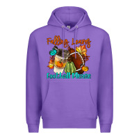 Purple Falling Leaves Football Please Premium Hoodie - LillyAllenDesigns