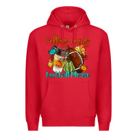 Red Falling Leaves Football Please Premium Hoodie - LillyAllenDesigns
