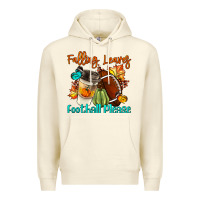 Sandshell Falling Leaves Football Please Premium Hoodie - LillyAllenDesigns