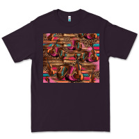 Plum valentines day violin and cowboy boots country music Premium Tee - Jasminsmagicworld