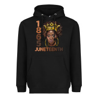 Black 1865 juneteenth black women Heavyweight Hoodie - BarkalooDesign