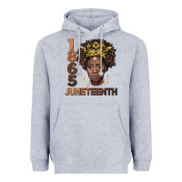 Heather Grey 1865 juneteenth black women Heavyweight Hoodie - BarkalooDesign