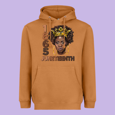 1865 Juneteenth Black Women Heavyweight Hoodie Designed By Barkaloodesign