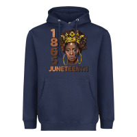 Navy 1865 juneteenth black women Heavyweight Hoodie - BarkalooDesign