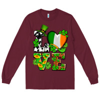 Burgundy Love St. Patrick's Long Sleeve Tee - OliviaCreatesArt