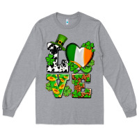 Heather Grey Love St. Patrick's Long Sleeve Tee - OliviaCreatesArt