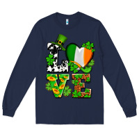 Navy Love St. Patrick's Long Sleeve Tee - OliviaCreatesArt