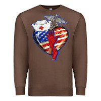 Chestnut patriotic nurse love Premium Sweatshirt - BarkalooDesign