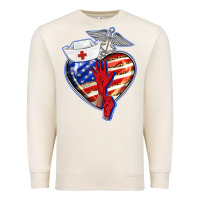 Sandshell patriotic nurse love Premium Sweatshirt - BarkalooDesign