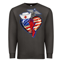 Smoke patriotic nurse love Premium Sweatshirt - BarkalooDesign