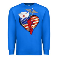 True Royal patriotic nurse love Premium Sweatshirt - BarkalooDesign