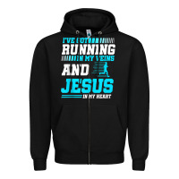 Black Christian Runner Half Marathon Running Race Jesus Gift Zipper Hoodie - trangStudio