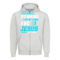 Dove Grey Christian Runner Half Marathon Running Race Jesus Gift Zipper Hoodie - trangStudio